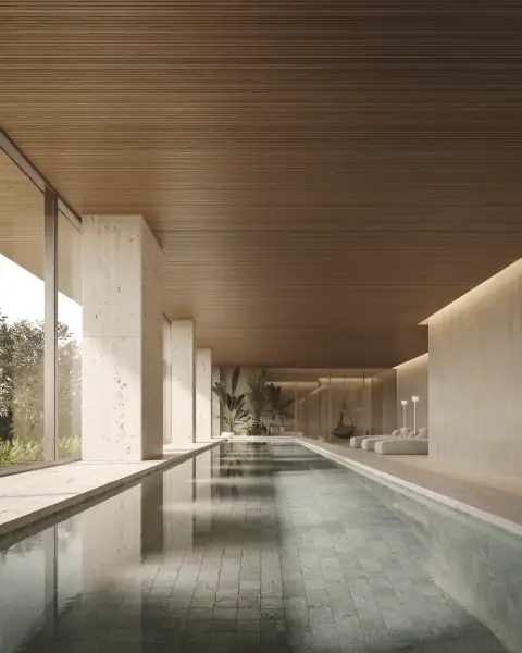 Piscina coberta aquecida
