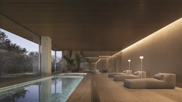 Piscina coberta e área de descanso, Boa Vista, Porto Alegre